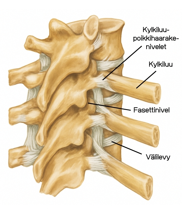 Rintarangan fasettilukko ja yläselkäkipu